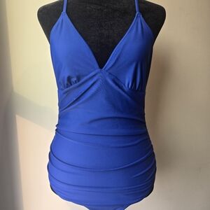 CUPSHE Women's Royal Blue One Piece Bathing Suit Medium